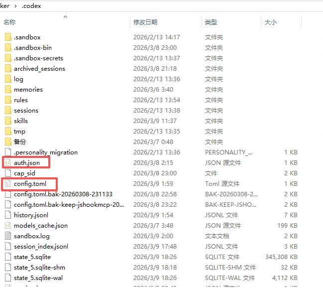 Windows 打开自己的 .codex 配置目录